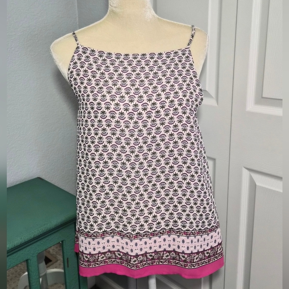 Loft Outlet Floral Strappy Camisole Tank Top M